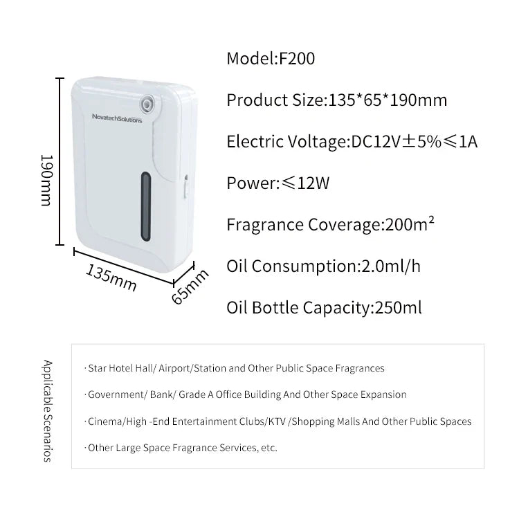 WiFi App-Controlled Wall-Mounted Aroma Diffuser